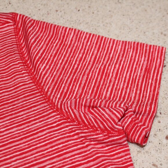 Texas Rangers Red Thin Strip V-Neck Polyester Shirt - Picture 8 of 14